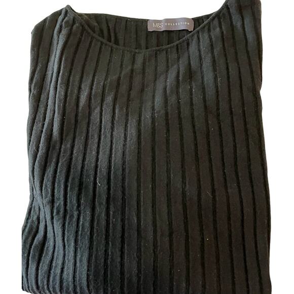 M&S COLLECTION 3/4 DOLMAN SLEEVE PULL-OVER SWEATER, WOMENS, XL, BLACK, CREWNECK - Picture 3 of 11